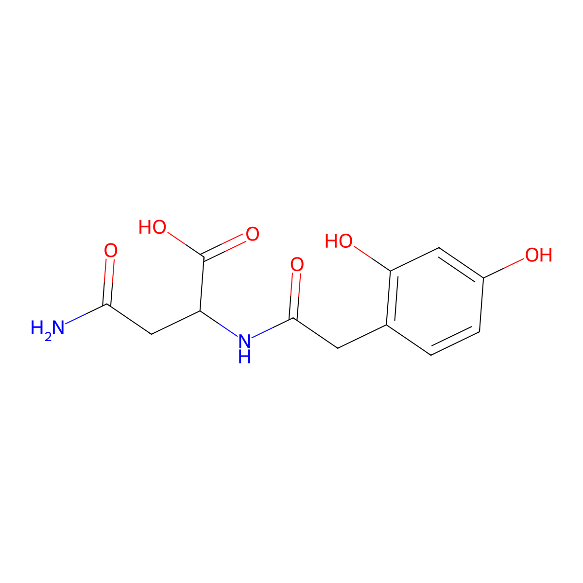 2,4-Dihydroxyphenylacetylasparagine molecular structure, CAS 111872-98-1