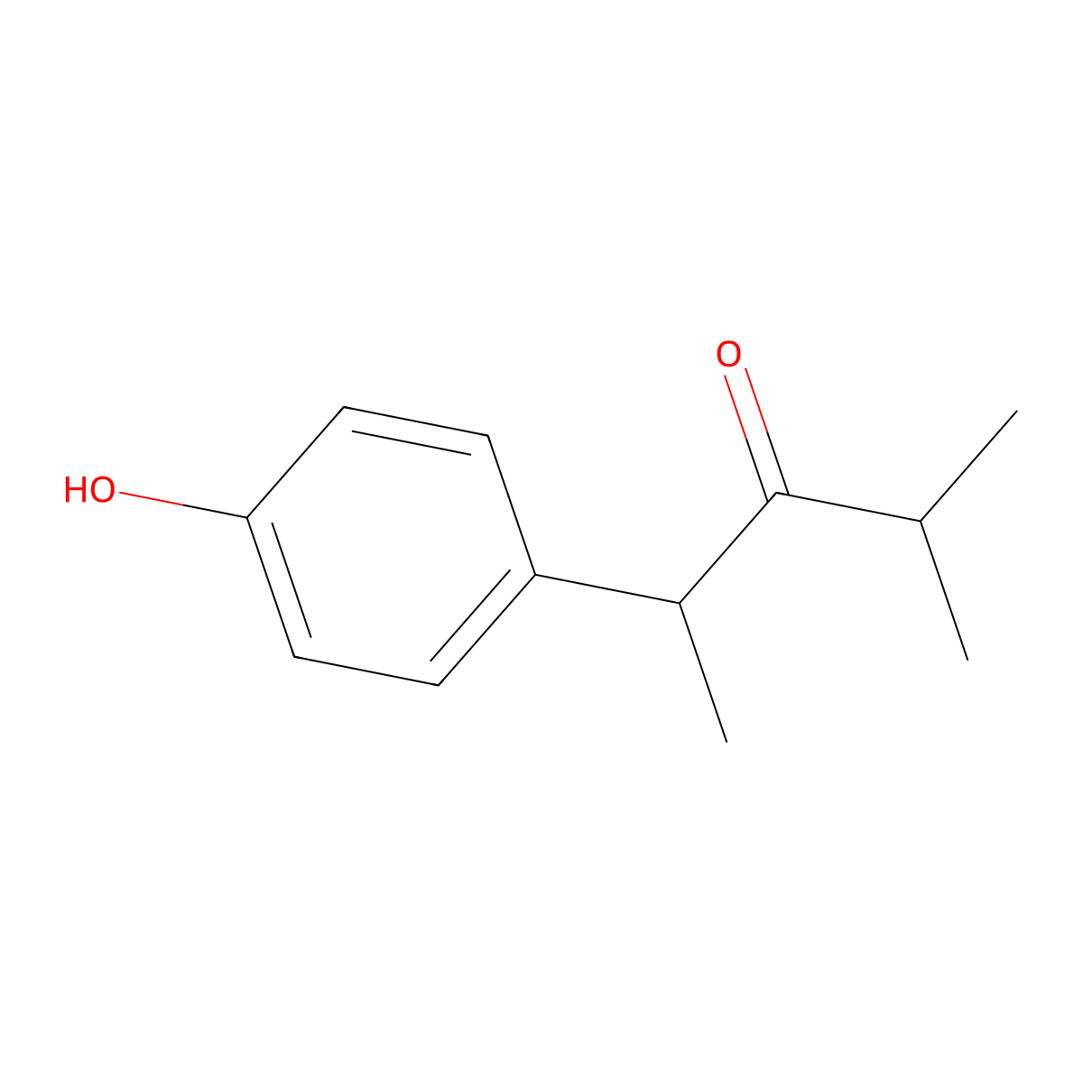 2-(4-Hydroxyphenyl)-4-methylpentan-3-one molecular structure, CAS 111873-62-2