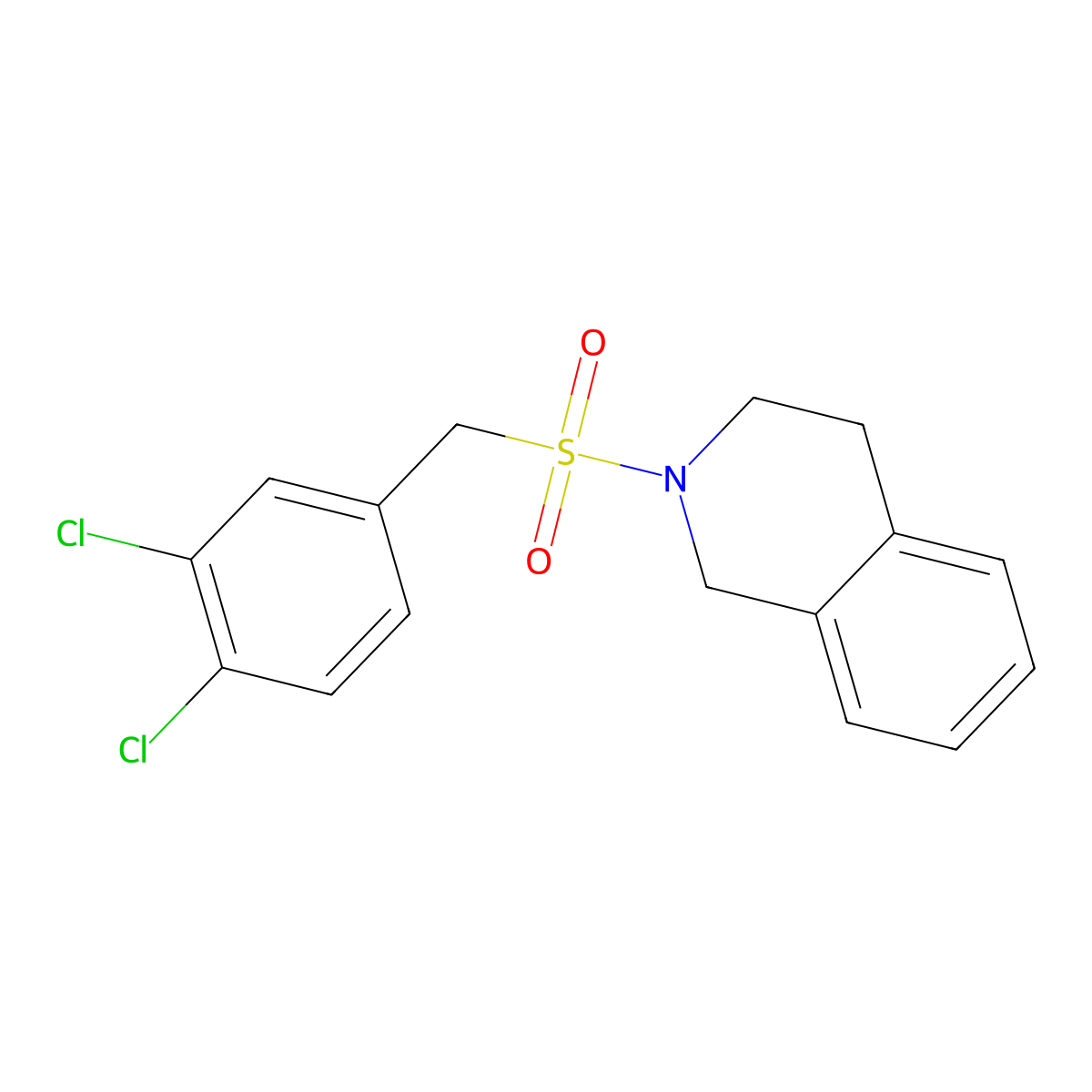 2-[(3,4-Dichlorobenzyl)sulfonyl]-1,2,3,4-tetrahydroisoquinoline molecular structure, CAS 111875-00-4
