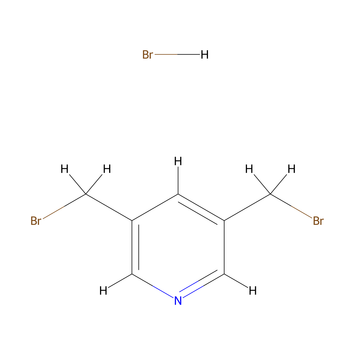 3,5-Bis(bromomethyl)pyridine hydrobromide molecular structure, CAS 1118754-56-5