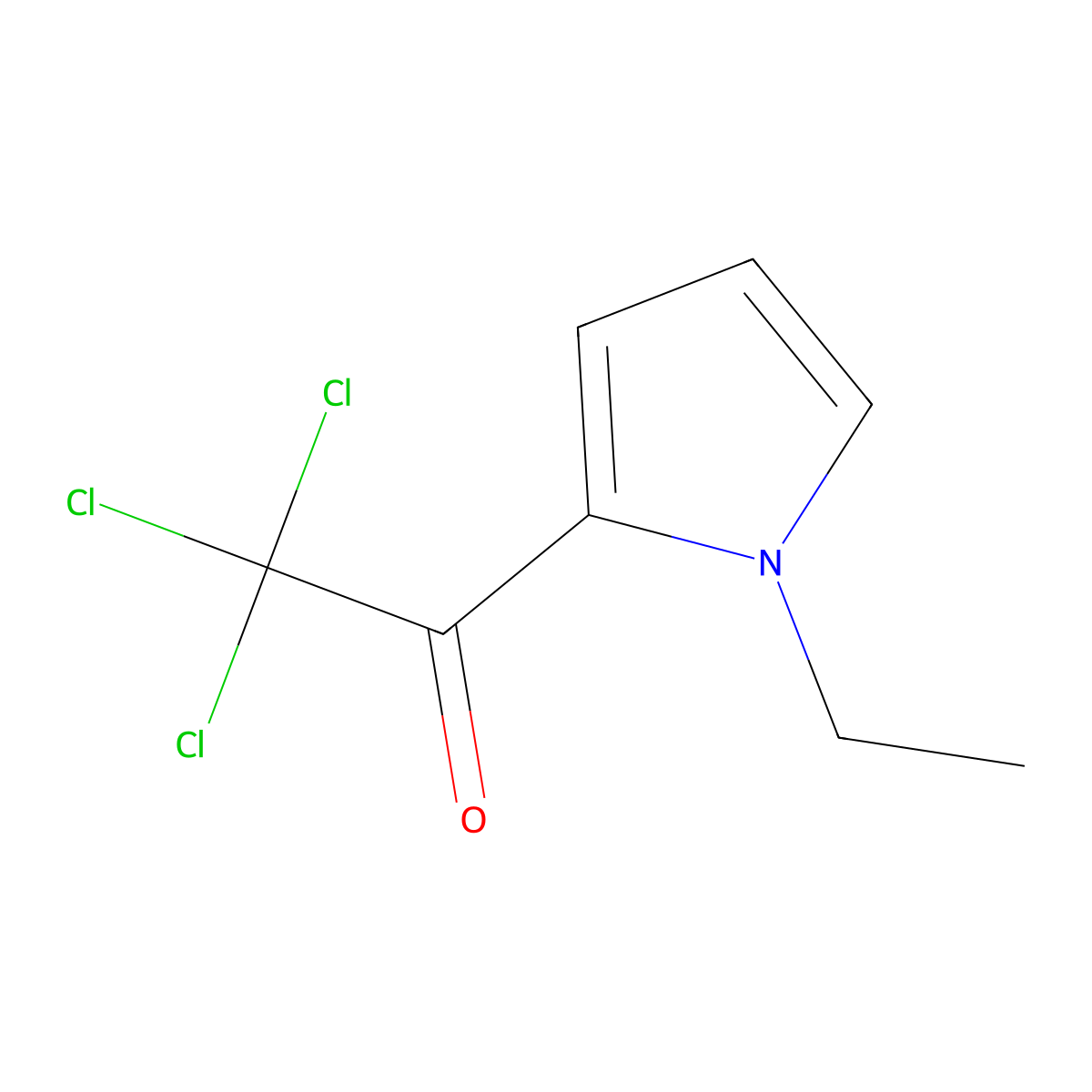 Ethanone, 2,2,2-trichloro-1-(1-ethyl-1H-pyrrol-2-yl)- molecular structure, CAS 1118757-53-1