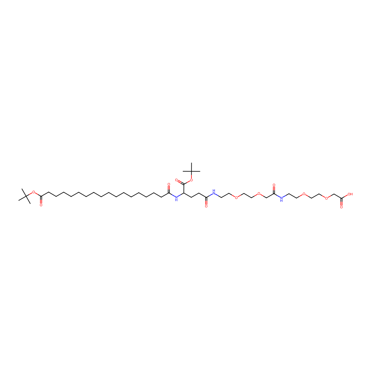 Tbuo-ste-glu(aeea-aeea-OH)-otbu molecular structure, CAS 1118767-16-0