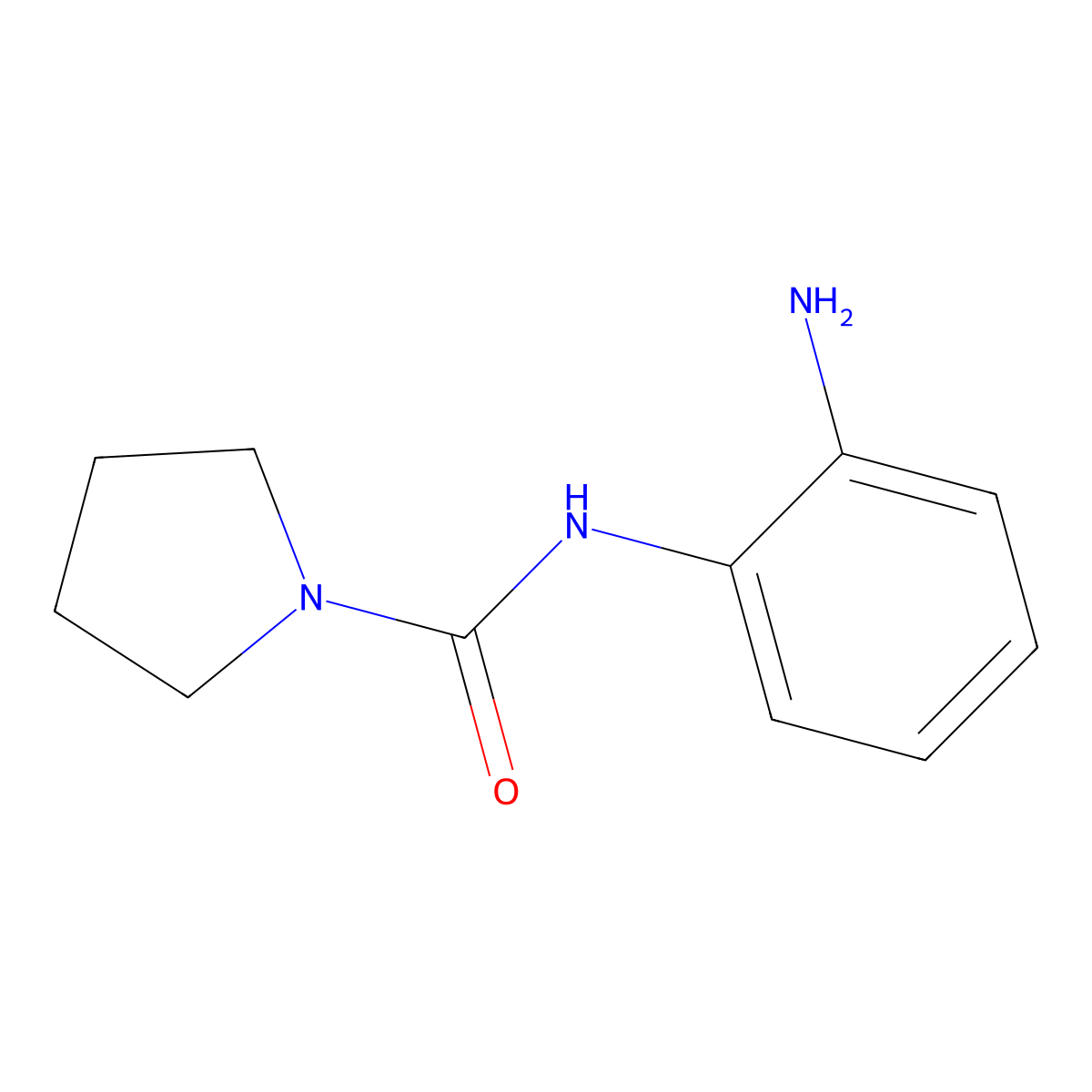 N-(2-aminophenyl)pyrrolidine-1-carboxamide molecular structure, CAS 1118786-84-7