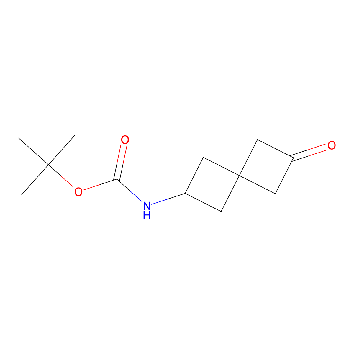 tert-butyl N-(6-oxospiro(3.3)heptan-2-yl)carbamate molecular structure, CAS 1118786-86-9
