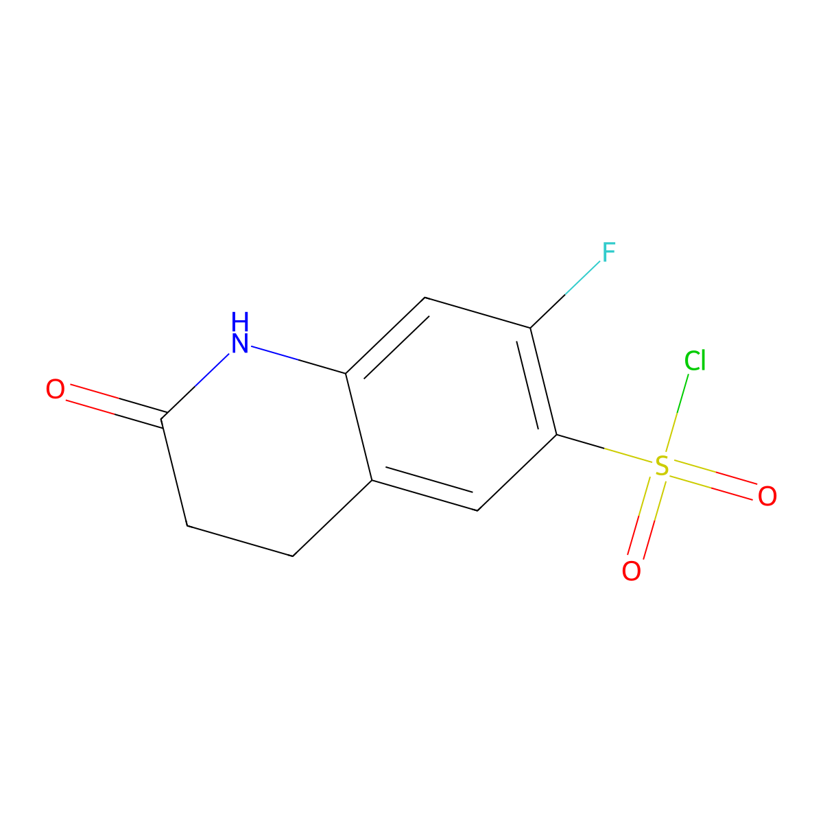 7-Fluoro-2-oxo-1,2,3,4-tetrahydroquinoline-6-sulfonyl chloride molecular structure, CAS 1118786-95-0