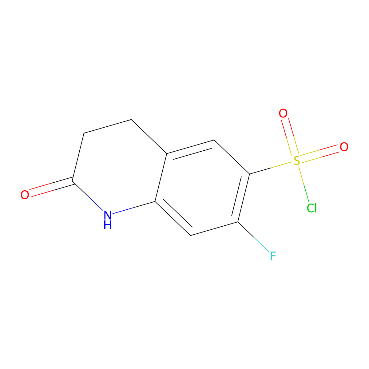 7-Fluoro-2-oxo-1,2,3,4-tetrahydroquinoline-6-sulfonyl chloride molecular structure, CAS 1118786-95-0