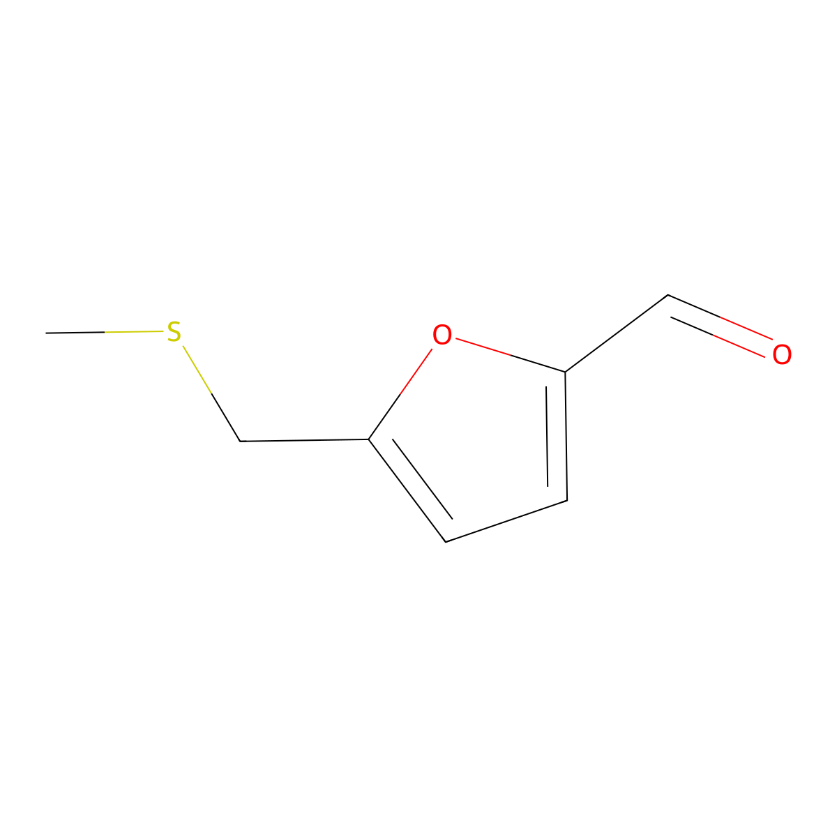 5-[(Methylsulfanyl)methyl]furan-2-carbaldehyde molecular structure, CAS 1118786-97-2