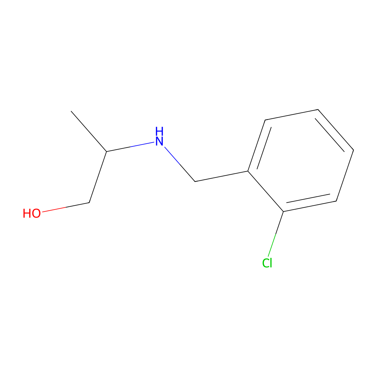 2-{[(2-Chlorophenyl)methyl]amino}propan-1-ol molecular structure, CAS 1118787-00-0