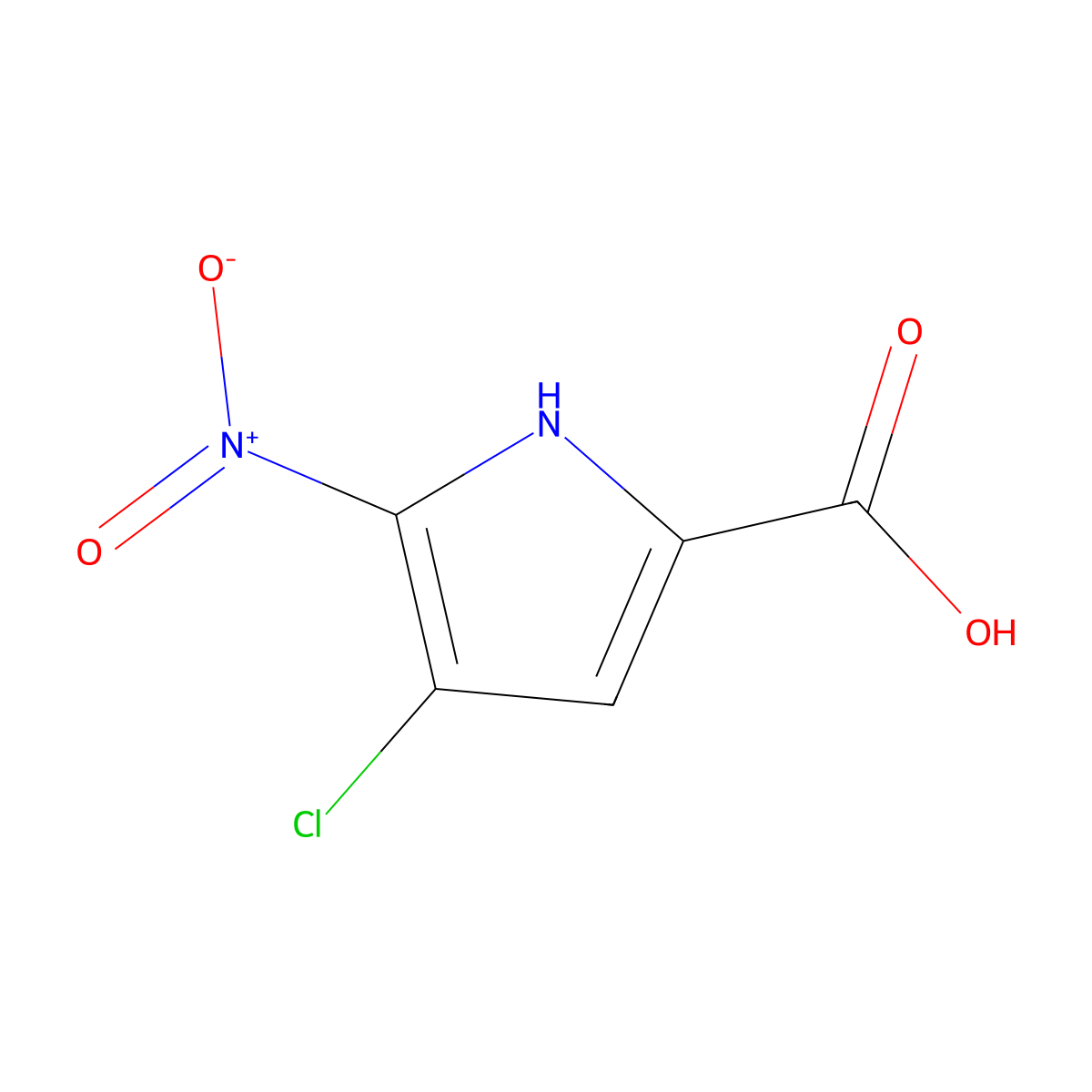 4-Chloro-5-nitro-1H-pyrrole-2-carboxylic acid molecular structure, CAS 1118787-10-2