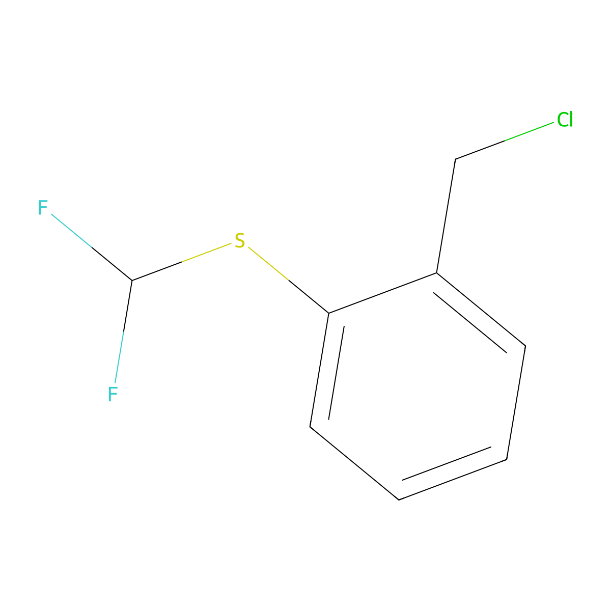 1-(Chloromethyl)-2-[(difluoromethyl)sulfanyl]benzene molecular structure, CAS 1118787-18-0