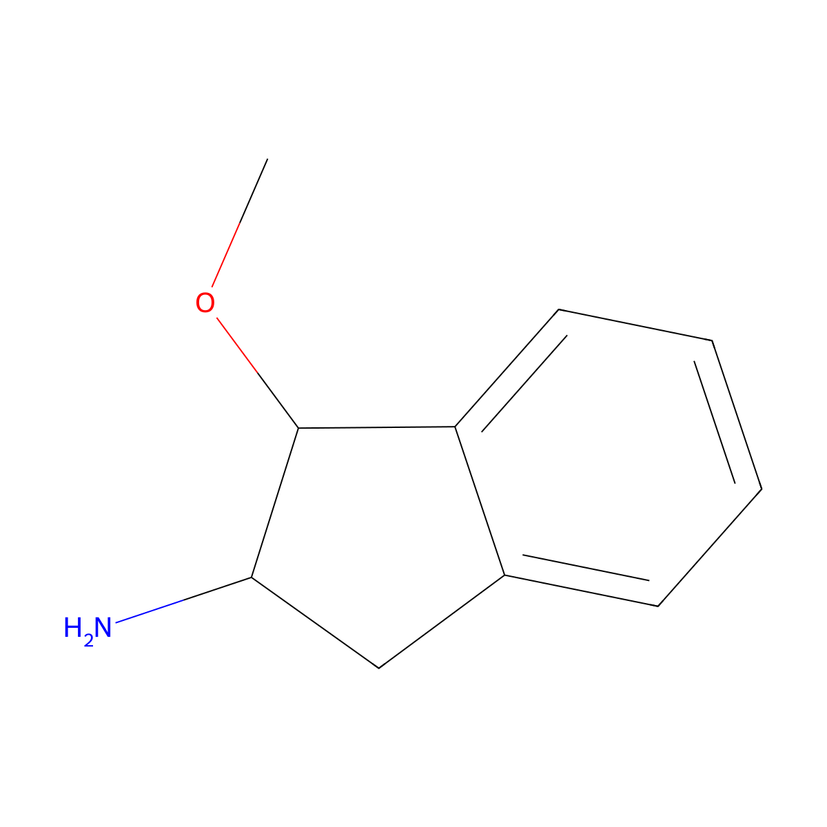 1-methoxy-2,3-dihydro-1H-inden-2-amine molecular structure, CAS 1118787-22-6