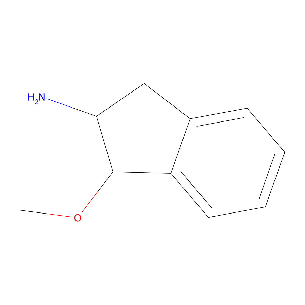 1-methoxy-2,3-dihydro-1H-inden-2-amine molecular structure, CAS 1118787-22-6