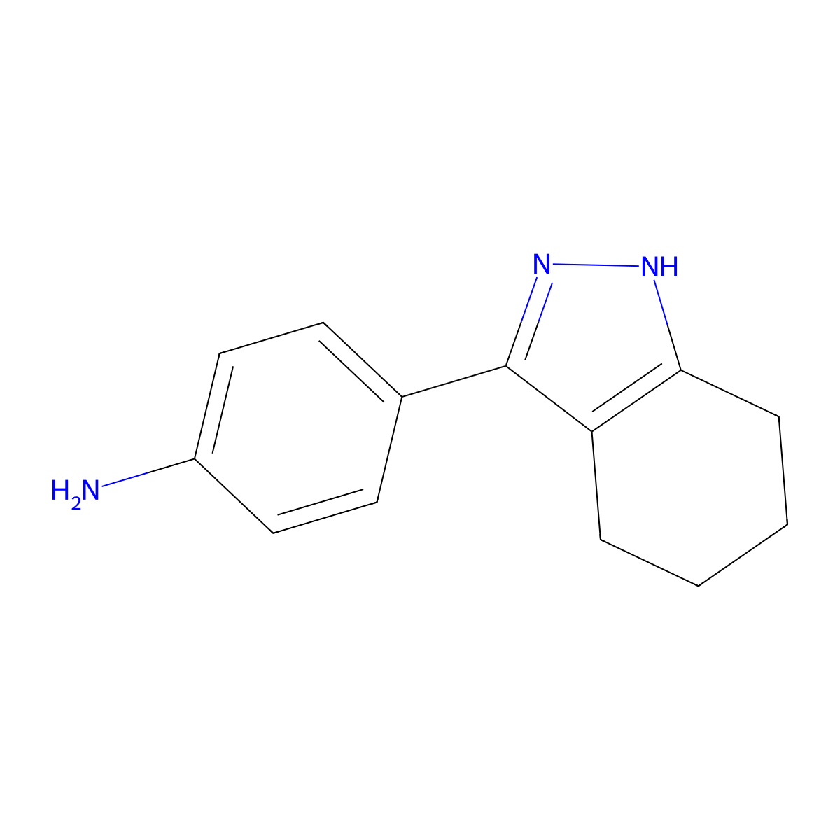 4-(4,5,6,7-tetrahydro-1H-indazol-3-yl)aniline molecular structure, CAS 1118787-59-9