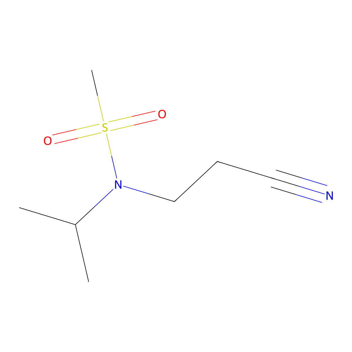 N-(2-cyanoethyl)-N-(propan-2-yl)methanesulfonamide molecular structure, CAS 1118787-68-0