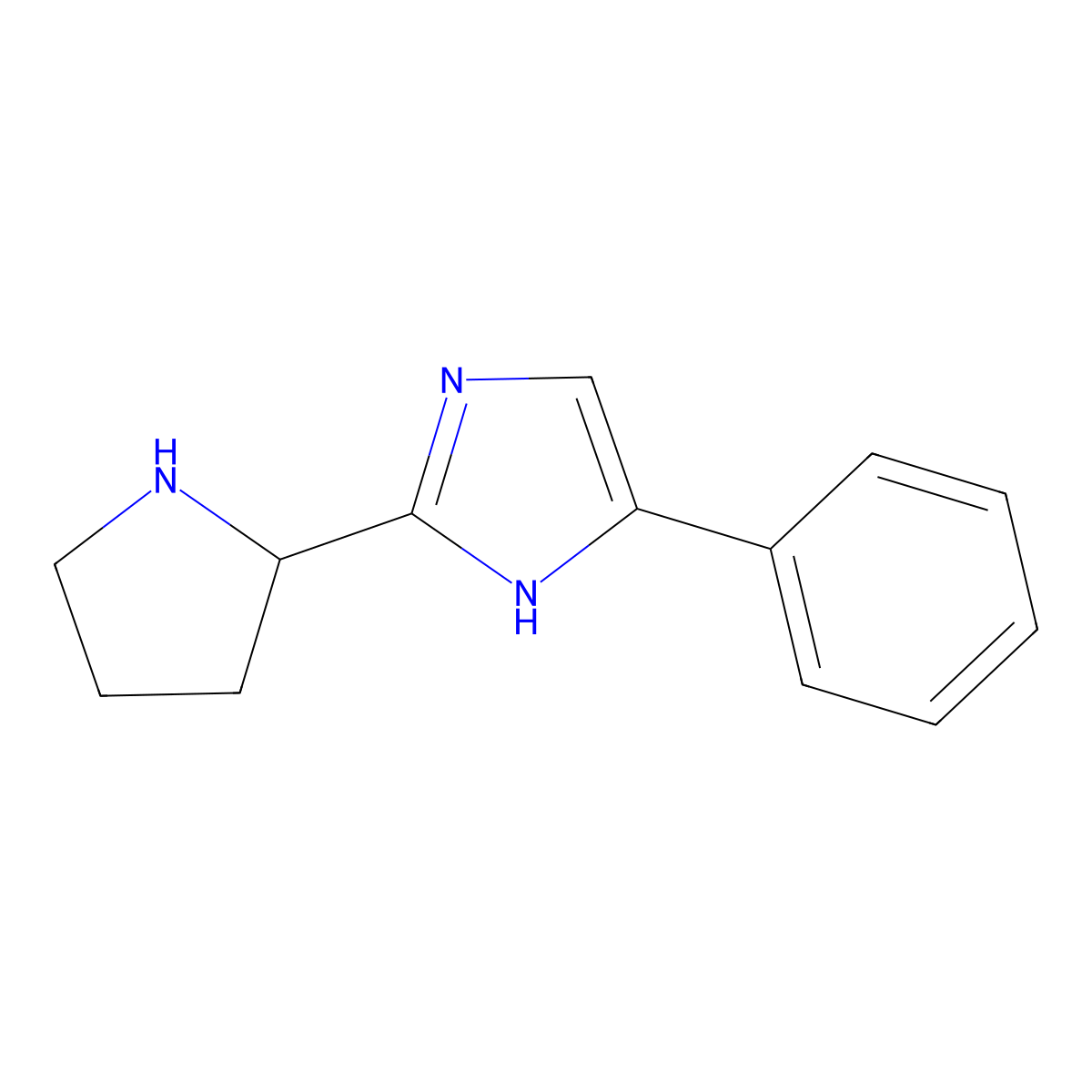 5-phenyl-2-(pyrrolidin-2-yl)-1H-imidazole molecular structure, CAS 1118787-83-9