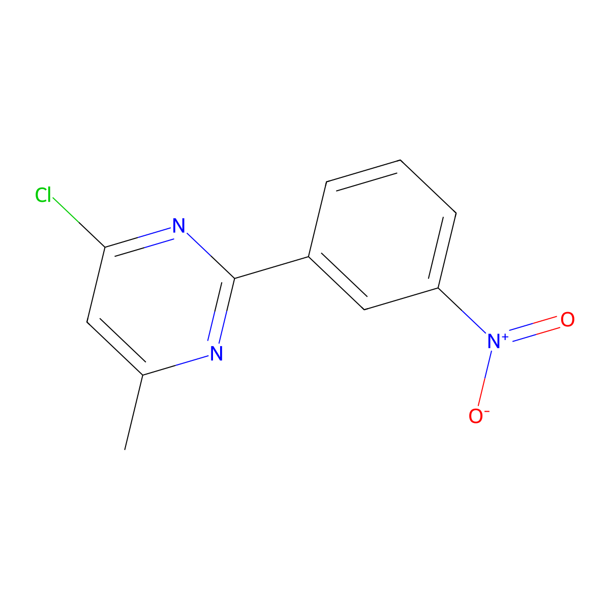 4-Chloro-6-methyl-2-(3-nitrophenyl)pyrimidine molecular structure, CAS 1118788-24-1