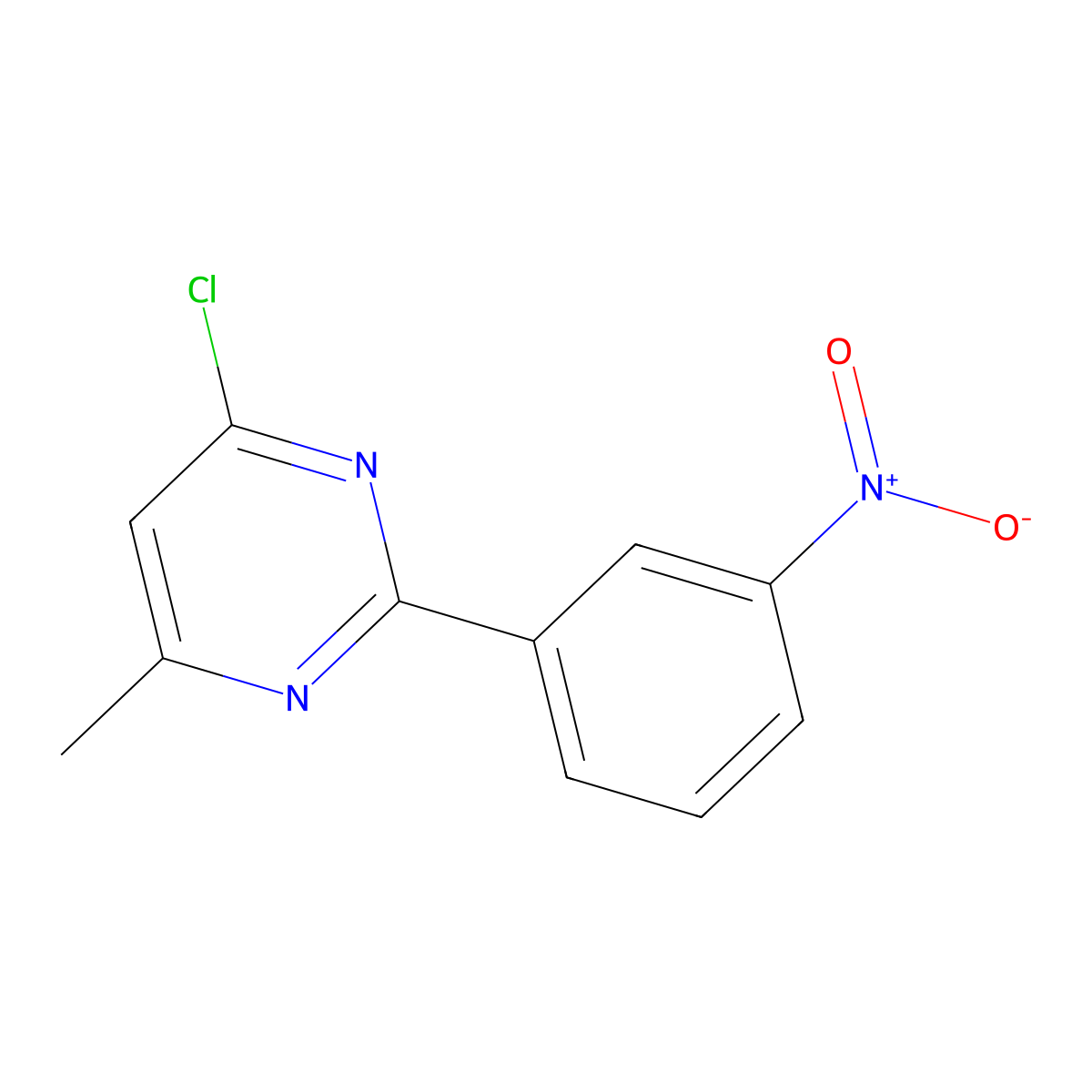 4-Chloro-6-methyl-2-(3-nitrophenyl)pyrimidine molecular structure, CAS 1118788-24-1