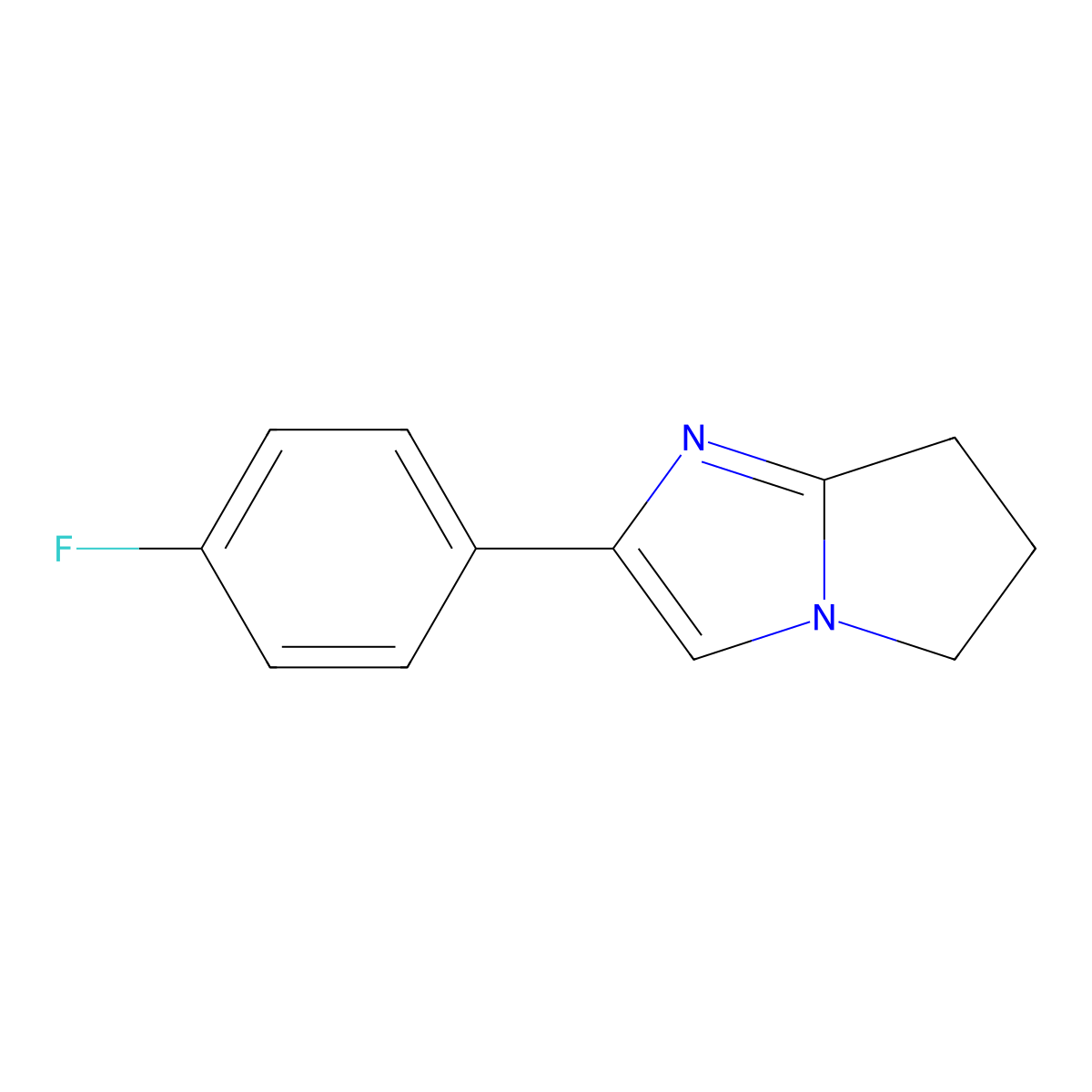 5H-Pyrrolo[1,2-a]imidazole, 2-(4-fluorophenyl)-6,7-dihydro- molecular structure, CAS 111883-62-6