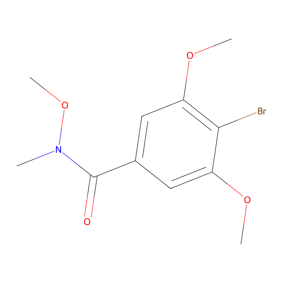 4-bromo-N,3,5-trimethoxy-N-methylbenzamide molecular structure, CAS 1118845-60-5