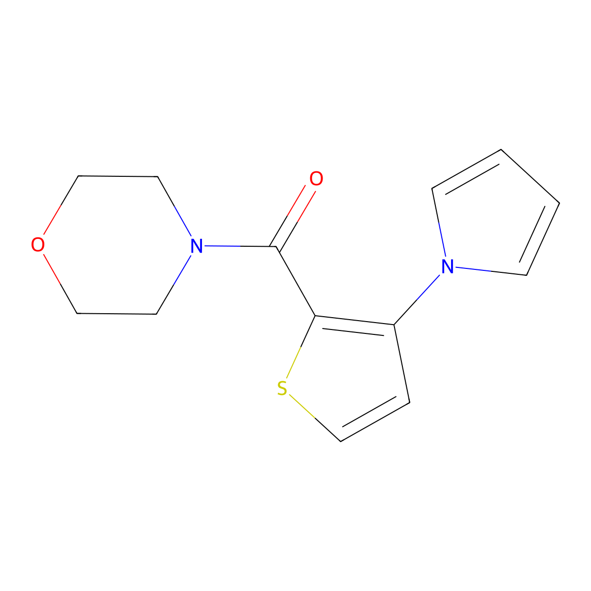morpholino[3-(1H-pyrrol-1-yl)-2-thienyl]methanone molecular structure, CAS 111886-71-6