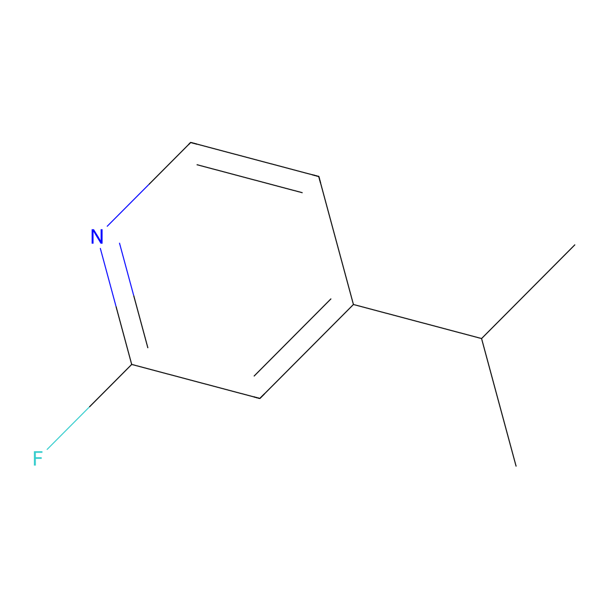2-Fluoro-4-isopropylpyridine molecular structure, CAS 111887-69-5