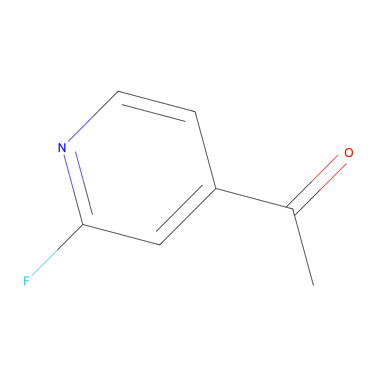 1-(2-Fluoro-4-pyridinyl)ethanone molecular structure, CAS 111887-72-0