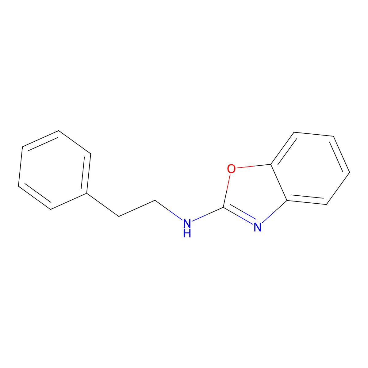 N-(2-Phenylethyl)-1,3-benzoxazol-2-amine molecular structure, CAS 111888-33-6