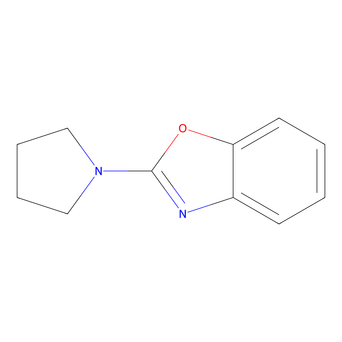2-(Pyrrolidin-1-yl)-1,3-benzoxazole molecular structure, CAS 111888-35-8