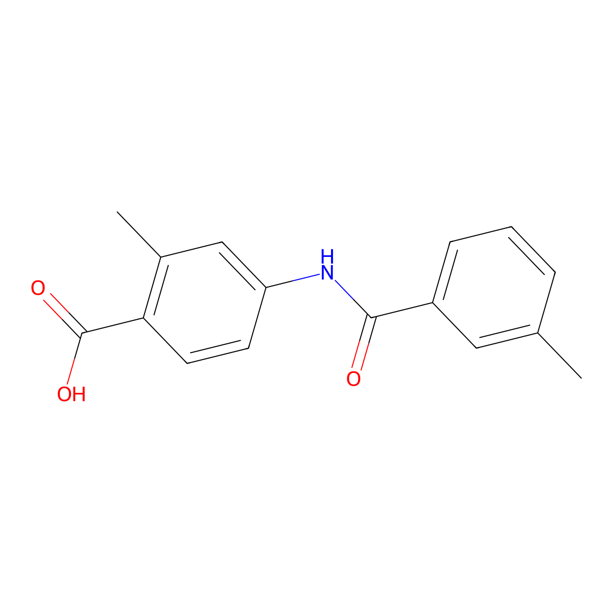 2-Methyl-4-[(3-methylbenzoyl)amino]benzoic acid molecular structure, CAS 1118884-67-5