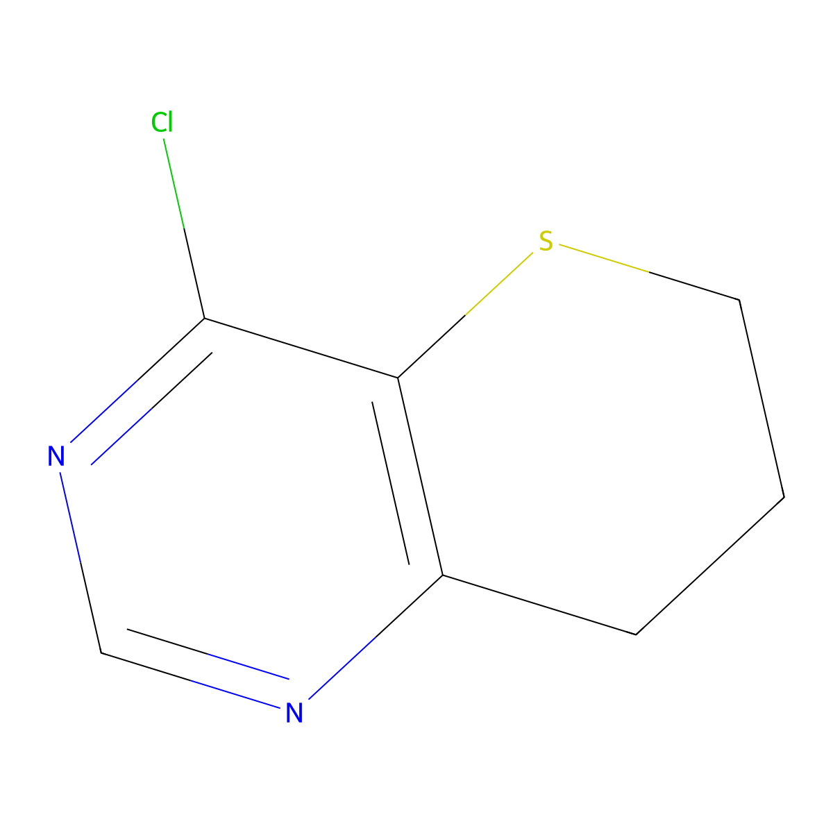 4-chloro-6H,7H,8H-thiopyrano[3,2-d]pyrimidine molecular structure, CAS 111896-68-5