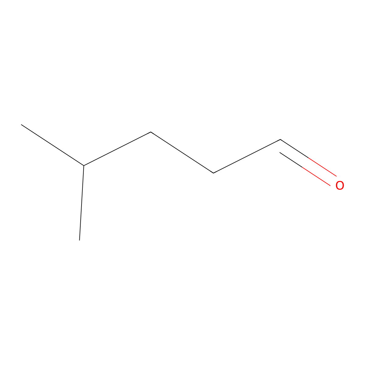 Isocaproaldehyde molecular structure, CAS 1119-16-0