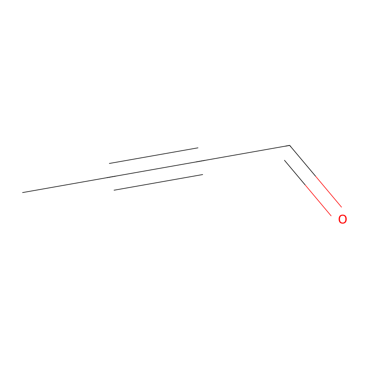 2-Butynal molecular structure, CAS 1119-19-3