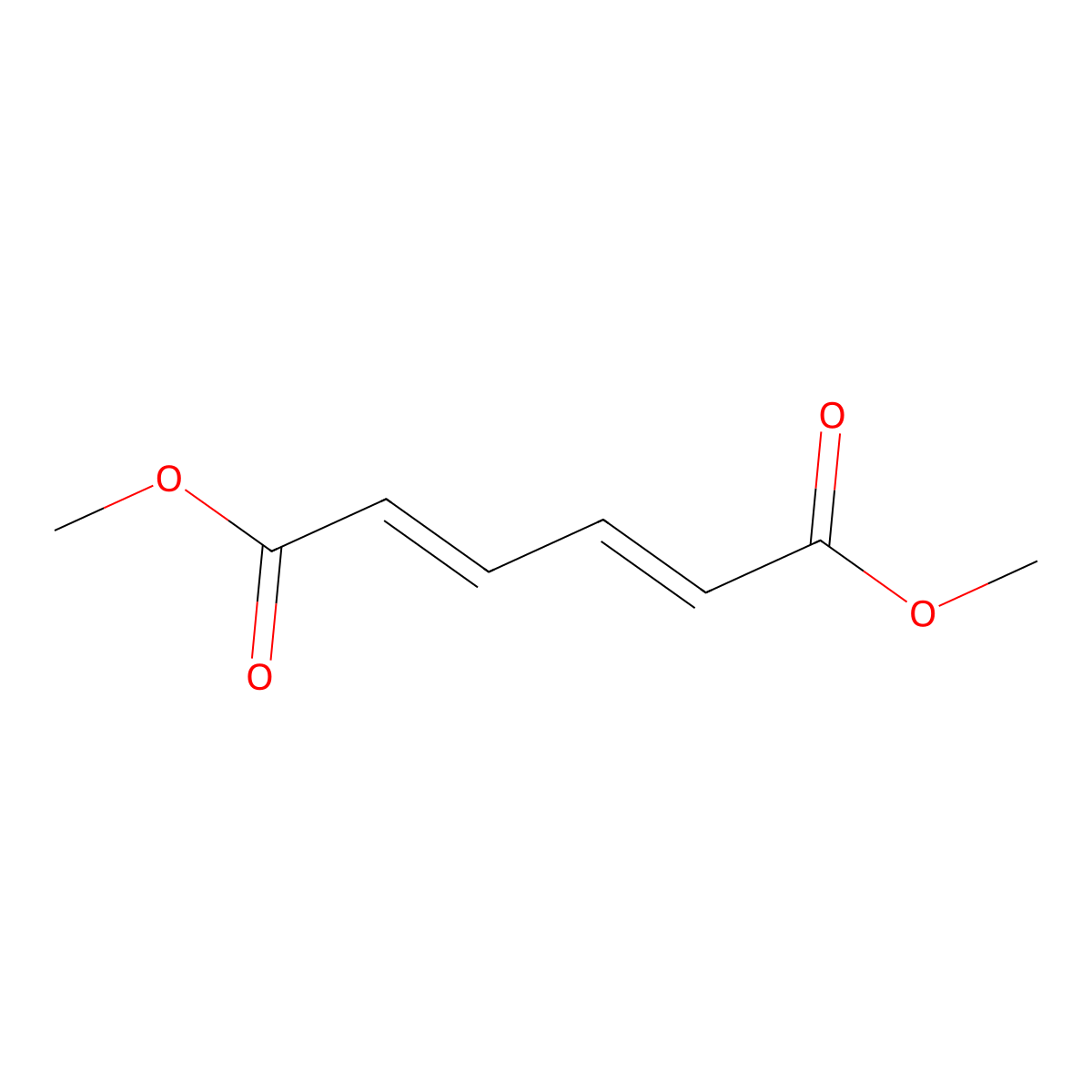 Dimethyl muconate, (E,E)- molecular structure, CAS 1119-43-3