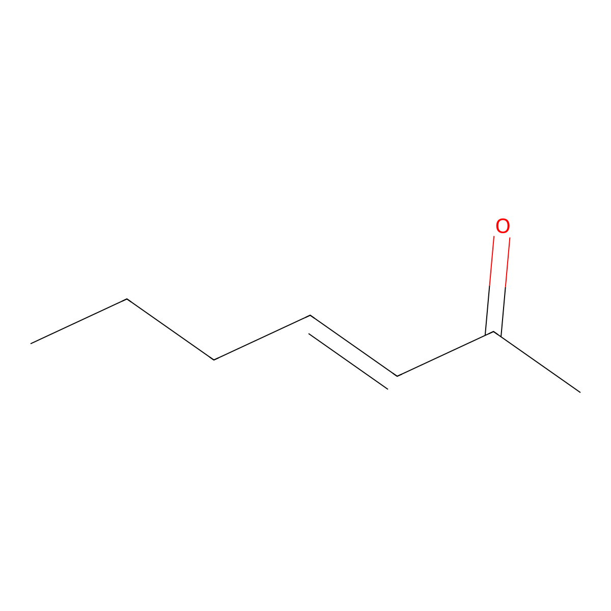 3-Hepten-2-one molecular structure, CAS 1119-44-4
