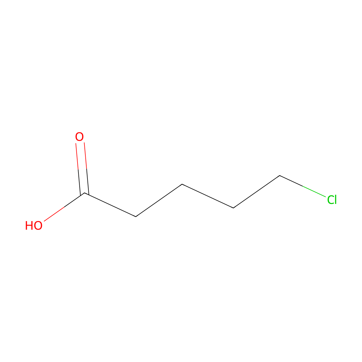 5-Chlorovaleric acid molecular structure, CAS 1119-46-6