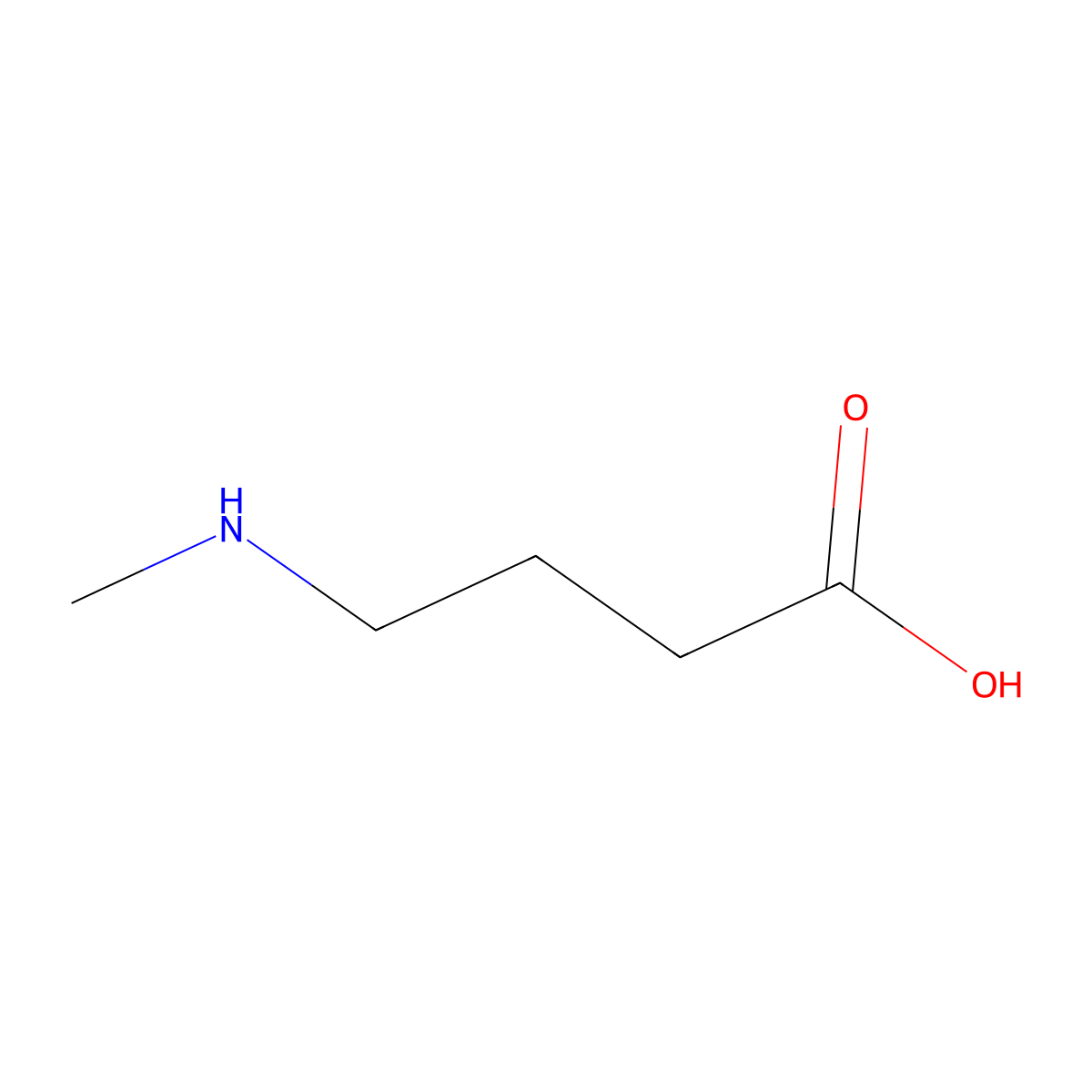 4-(Methylamino)butyric acid molecular structure, CAS 1119-48-8
