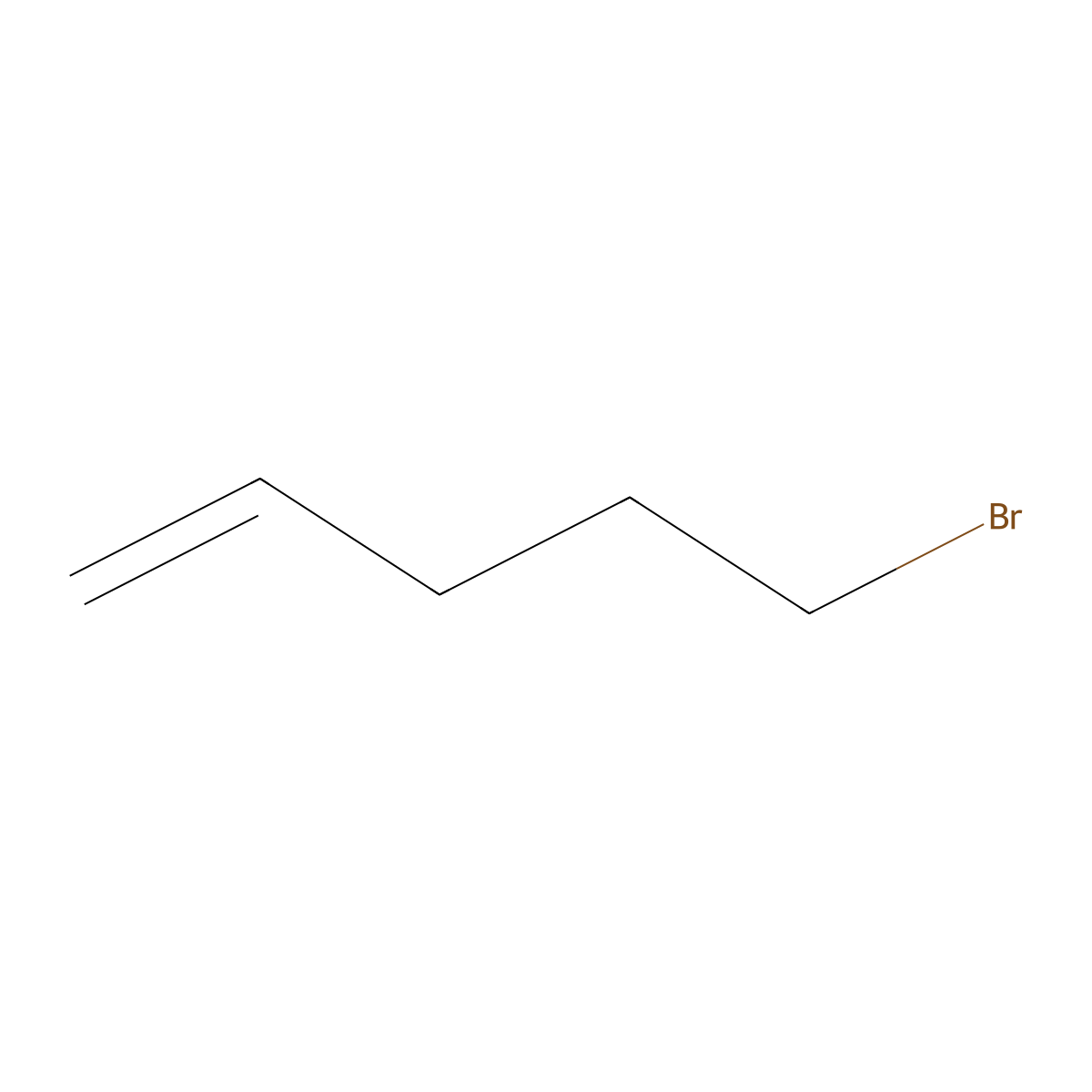 1-Pentene, 5-bromo- molecular structure, CAS 1119-51-3