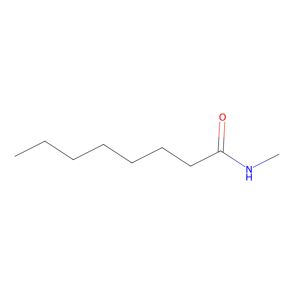 N-methyloctanamide molecular structure, CAS 1119-57-9