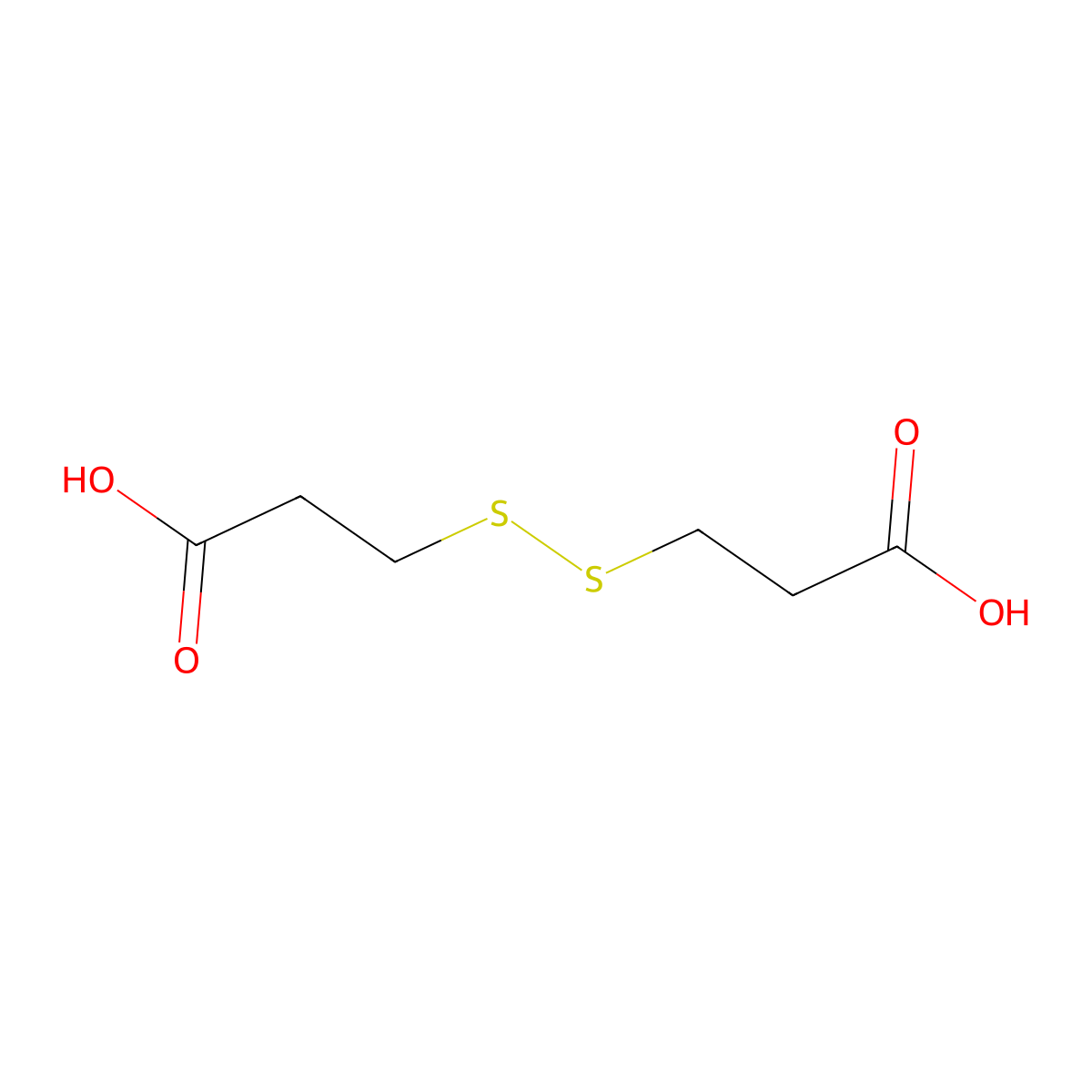 3,3'-Dithiodipropionic acid molecular structure, CAS 1119-62-6