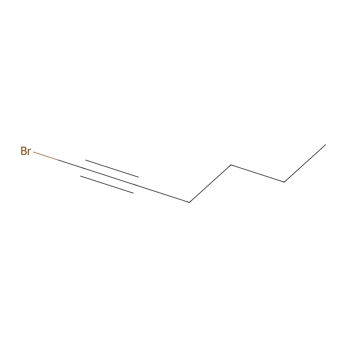 1-Bromo-1-hexyne molecular structure, CAS 1119-64-8