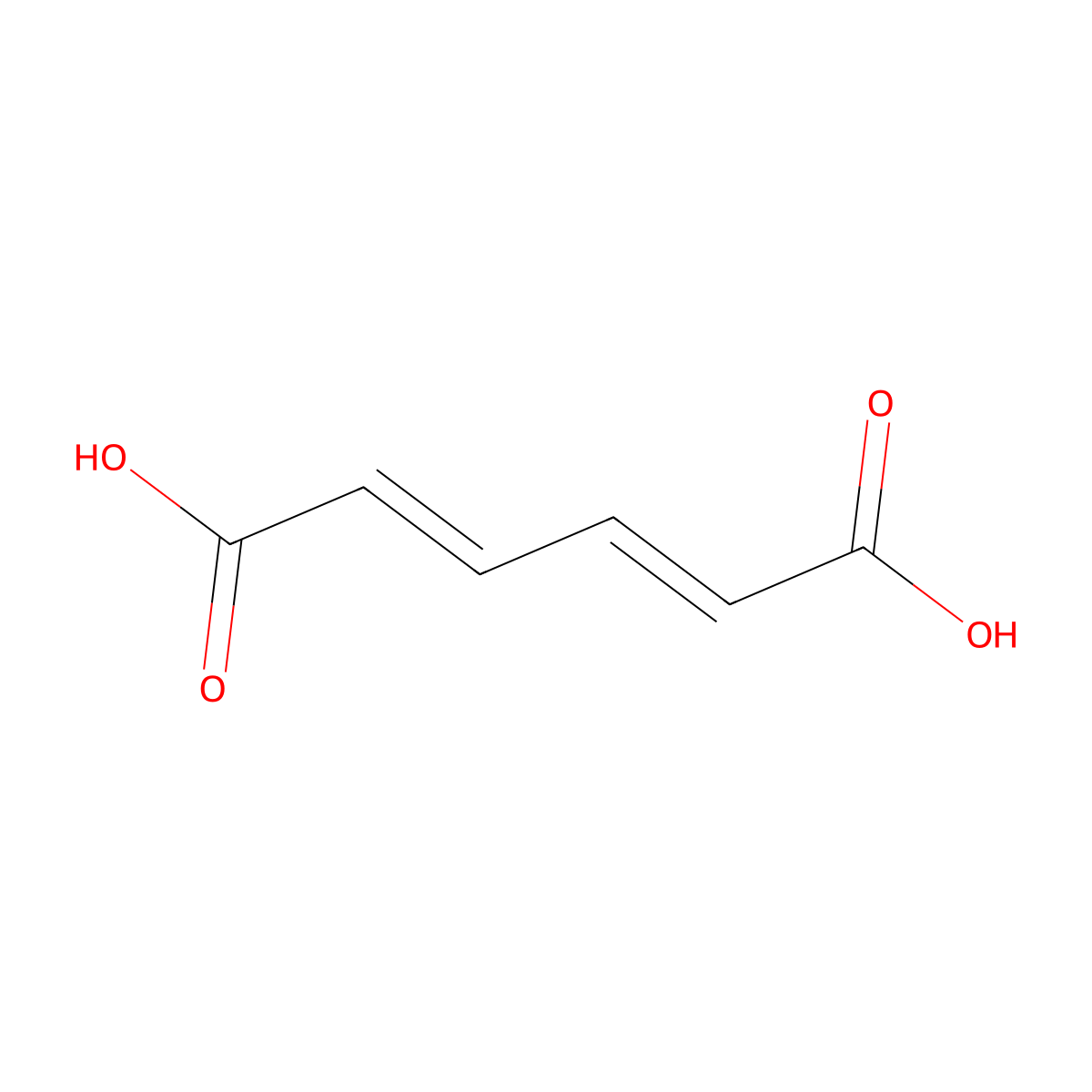 cis,cis-Muconic acid molecular structure, CAS 1119-72-8