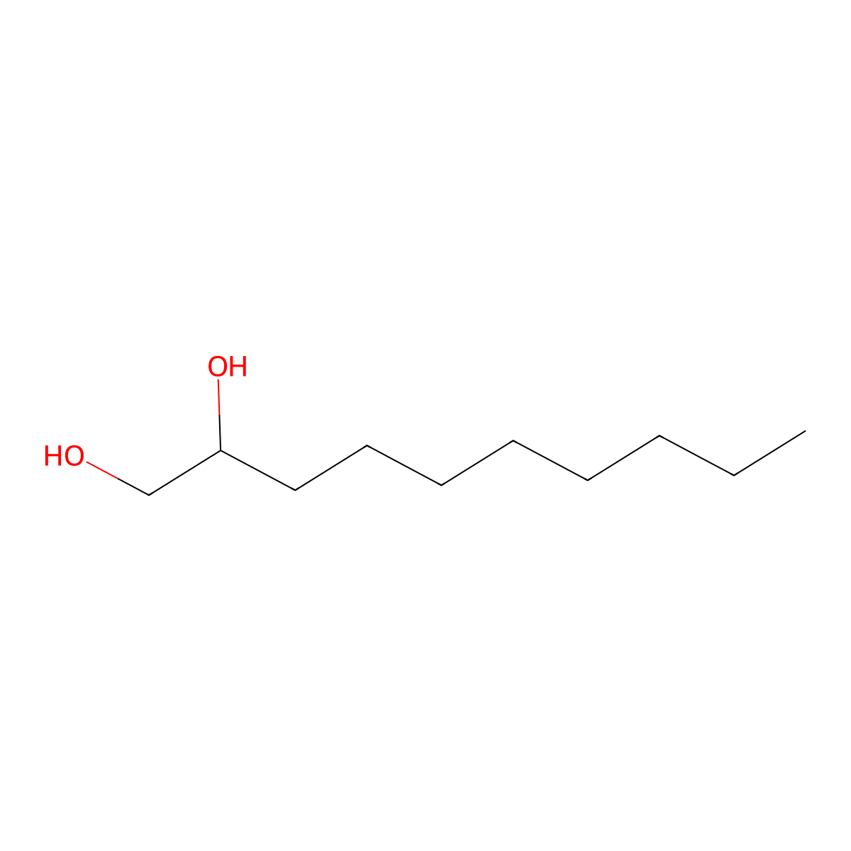 1,2-Decanediol molecular structure, CAS 1119-86-4