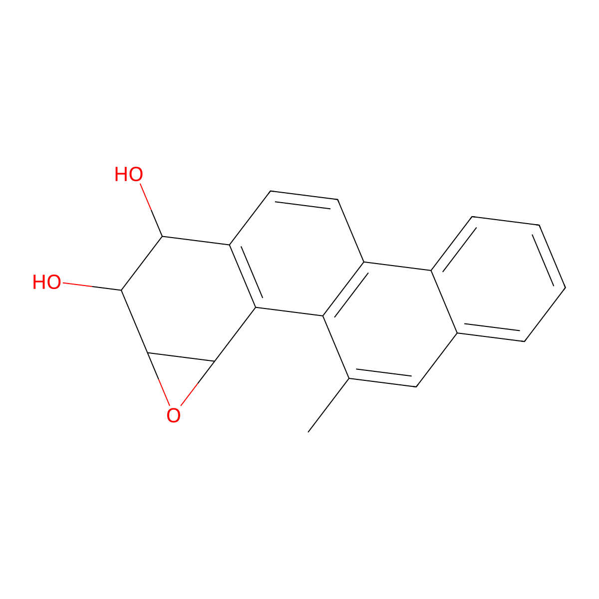 rel-(1R,2S,2aS,3aR)-1,2,2a,3a-Tetrahydro-4-methylchryseno(3,4-b)oxirene-1,2-diol molecular structure, CAS 111901-40-7
