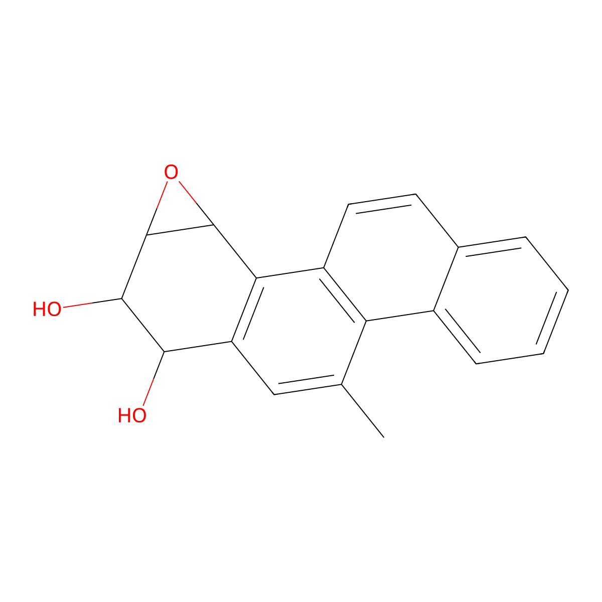 9,10-Epoxy-7,8-dihydroxy-7,8,9,10-tetrahydro-5-methylchrysene molecular structure, CAS 111901-42-9