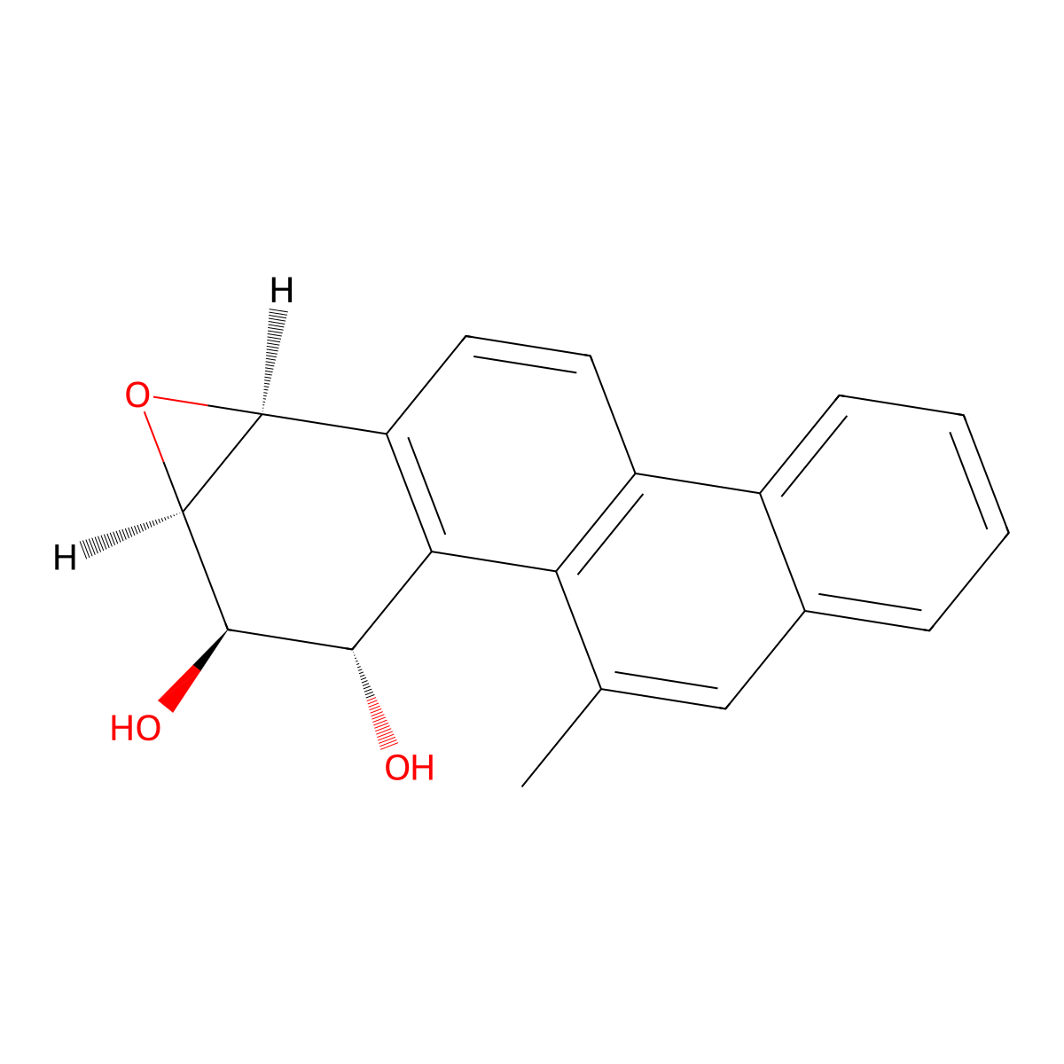 6-Methylchrysene-1S,2R-diol-3R,4S-epoxide molecular structure, CAS 111901-45-2