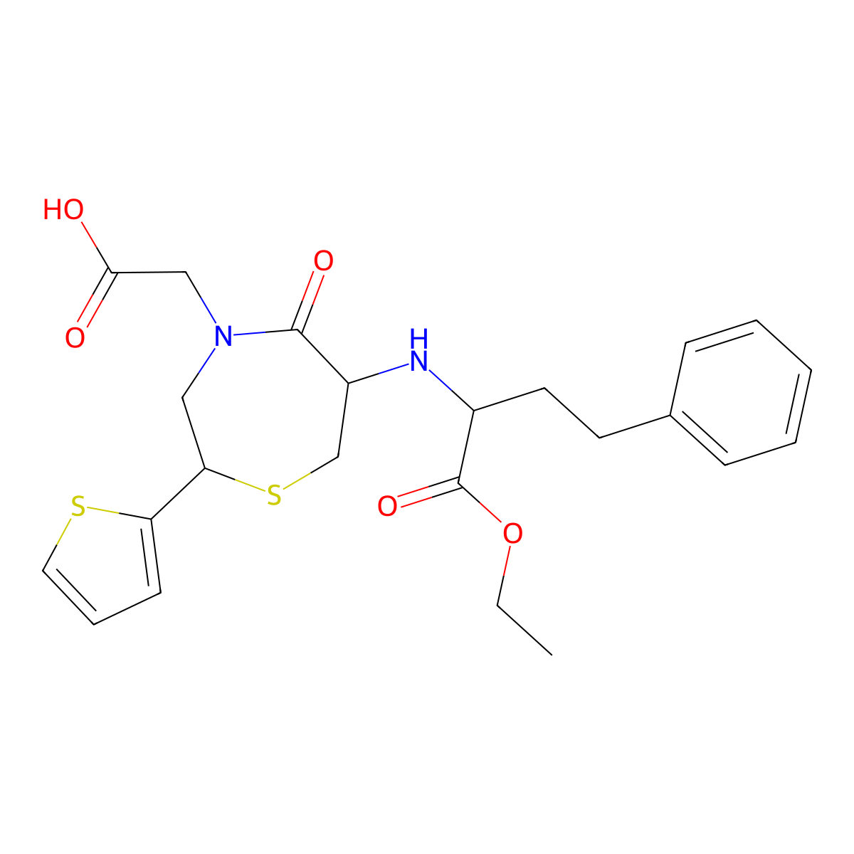 Temocapril molecular structure, CAS 111902-57-9