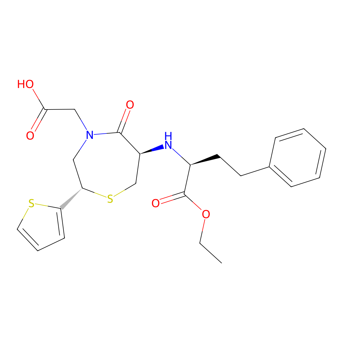 Temocapril molecular structure, CAS 111902-57-9