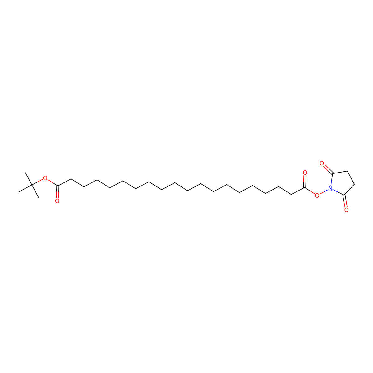 1-tert-Butyl 20-(2,5-dioxopyrrolidin-1-yl) icosanedioate molecular structure, CAS 1119061-69-6