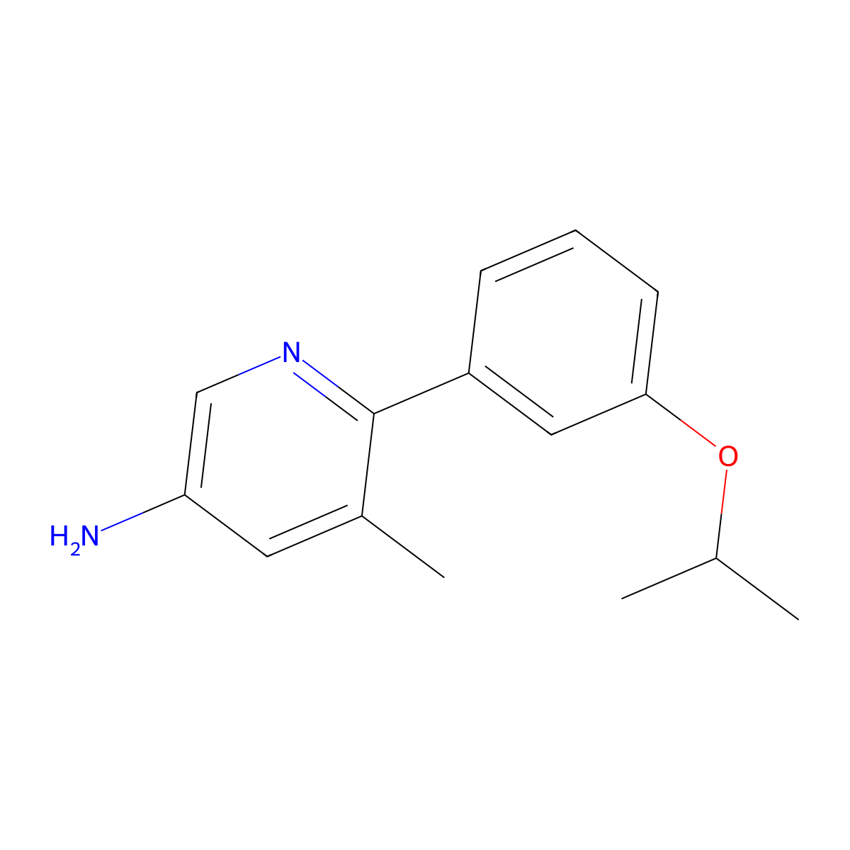 6-(3-Isopropoxyphenyl)-5-methylpyridin-3-amine molecular structure, CAS 1119089-56-3