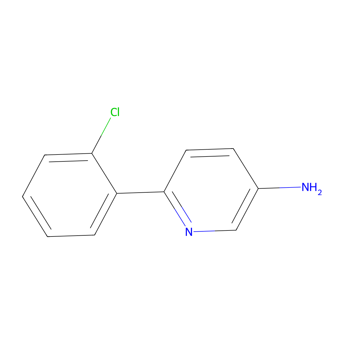 6-(2-Chlorophenyl)pyridin-3-amine molecular structure, CAS 1119089-76-7
